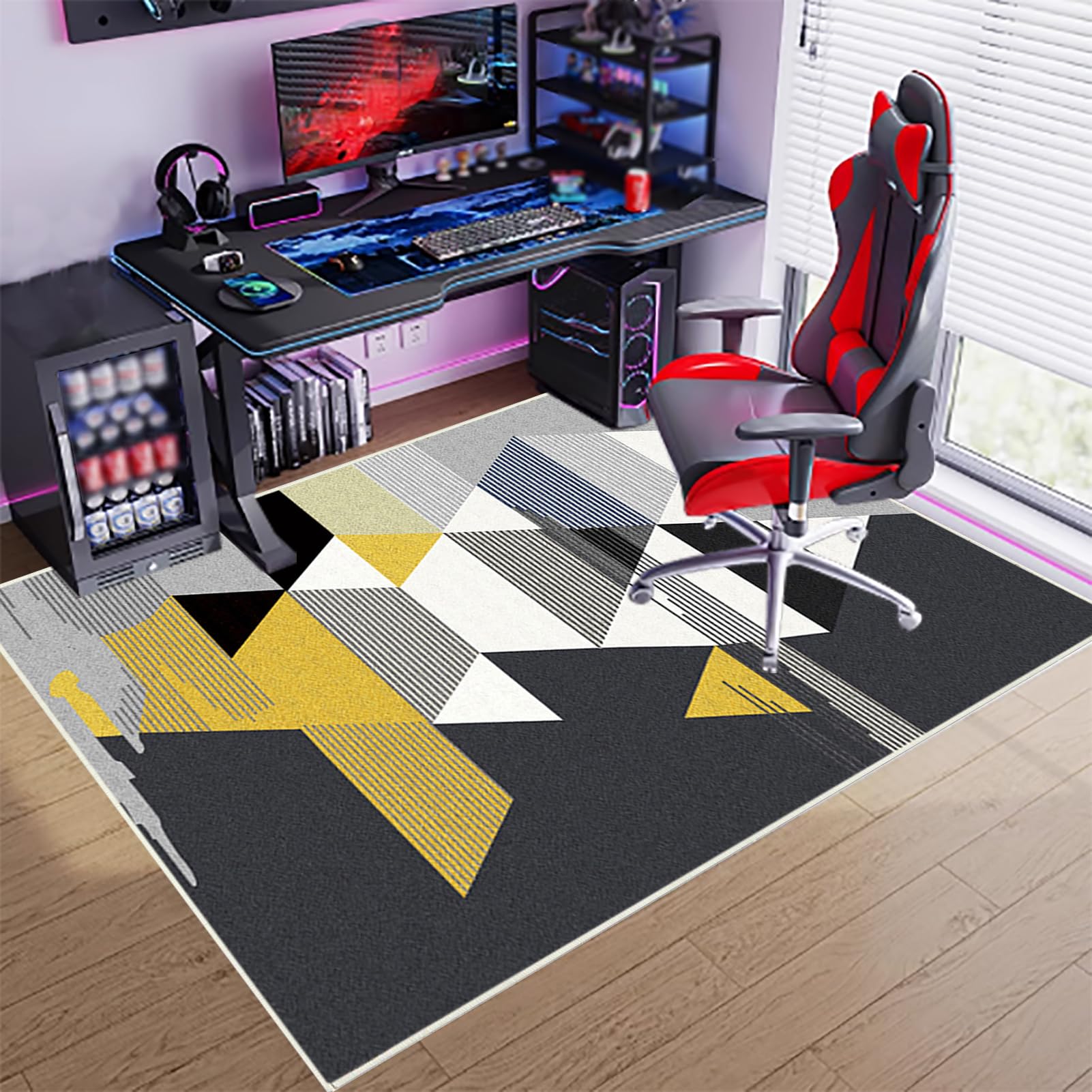 Gaming Bodenschutzmatte BüRostuhl Unterlage Schreibstuhlunterlage Gaming Stuhl Unterlage Rutschfest Bodenschutz BüRostuhl Stuhlunterlage Gaming Teppich 160 x 180 cm Stuhlmatte FüR HartholzböDen