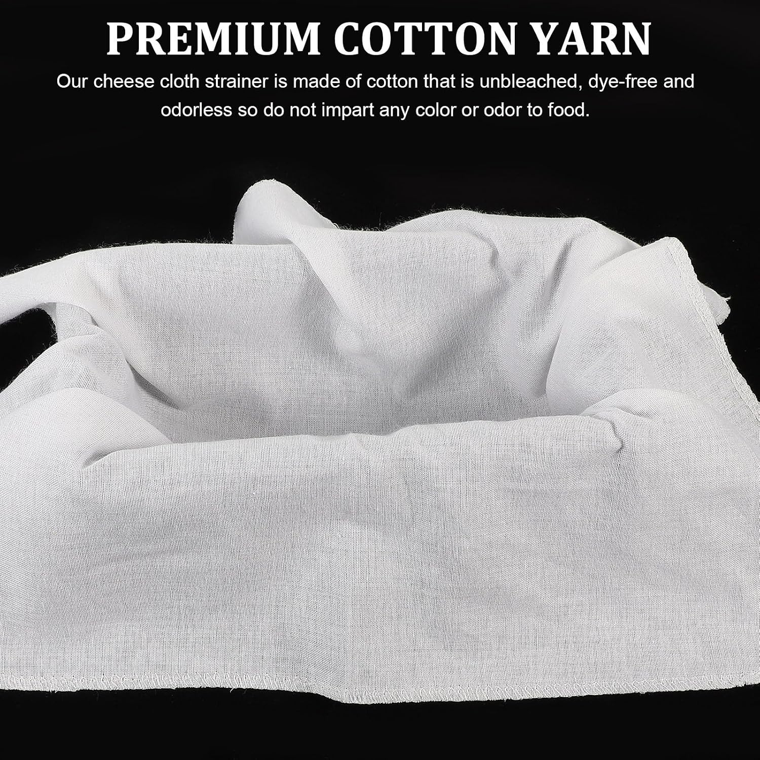 6pcs Reusable Cotton Yarn Cheese Cloth for Fine Straining Kitchen Use