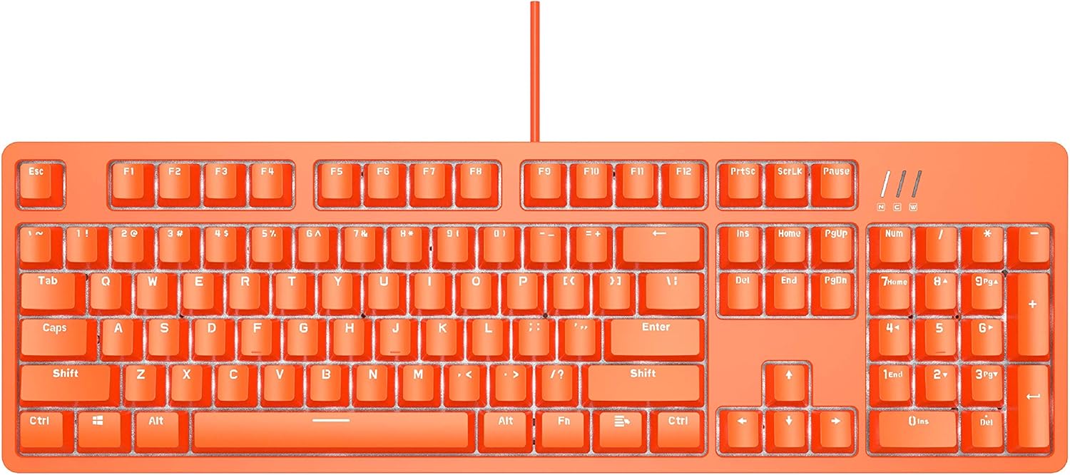 Ajazz DKM150 Mechanical Gaming Keyboard with its magnetic panel detached