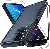 Vista 55 de RMOCR Funda compatible con Moto G 5G 2024, cuerpo completo, resistente, resistente, a prueba de golpes, con correa de cordón, protector de pantalla