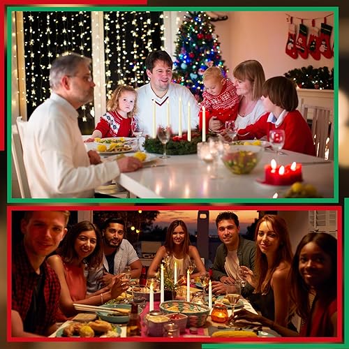 Miniatura 3 de 150 velas cónicas sin llama a granel de 11 pulgadas, velas LED cónicas LED que funcionan con pilas, velas LED parpadeantes de cera sintética para