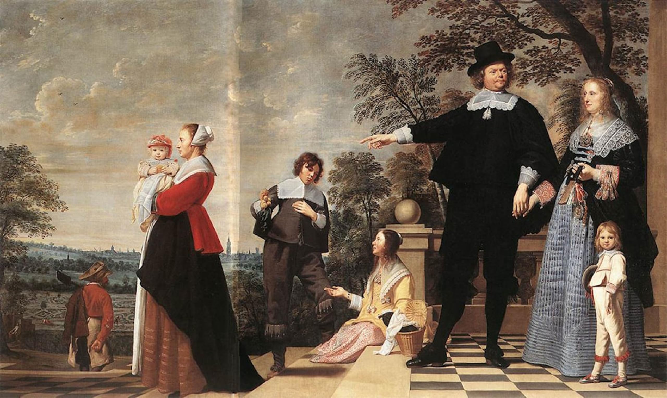 POSTERIIk Famous Animal Posters Vintage Picture Portrait of a Bruges Family Jacob van Oost the Elder Modern Wall Decor for Home Decor 60x90cm