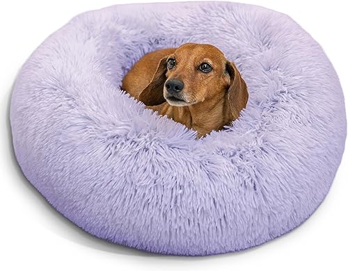 Miniatura 23 de Best Friends by Sheri - The Original Calming Donut - Cama calmante en forma de dona para perros y gatos - Pelo largo, azul bebé, S, 23 x 23 pulgadas