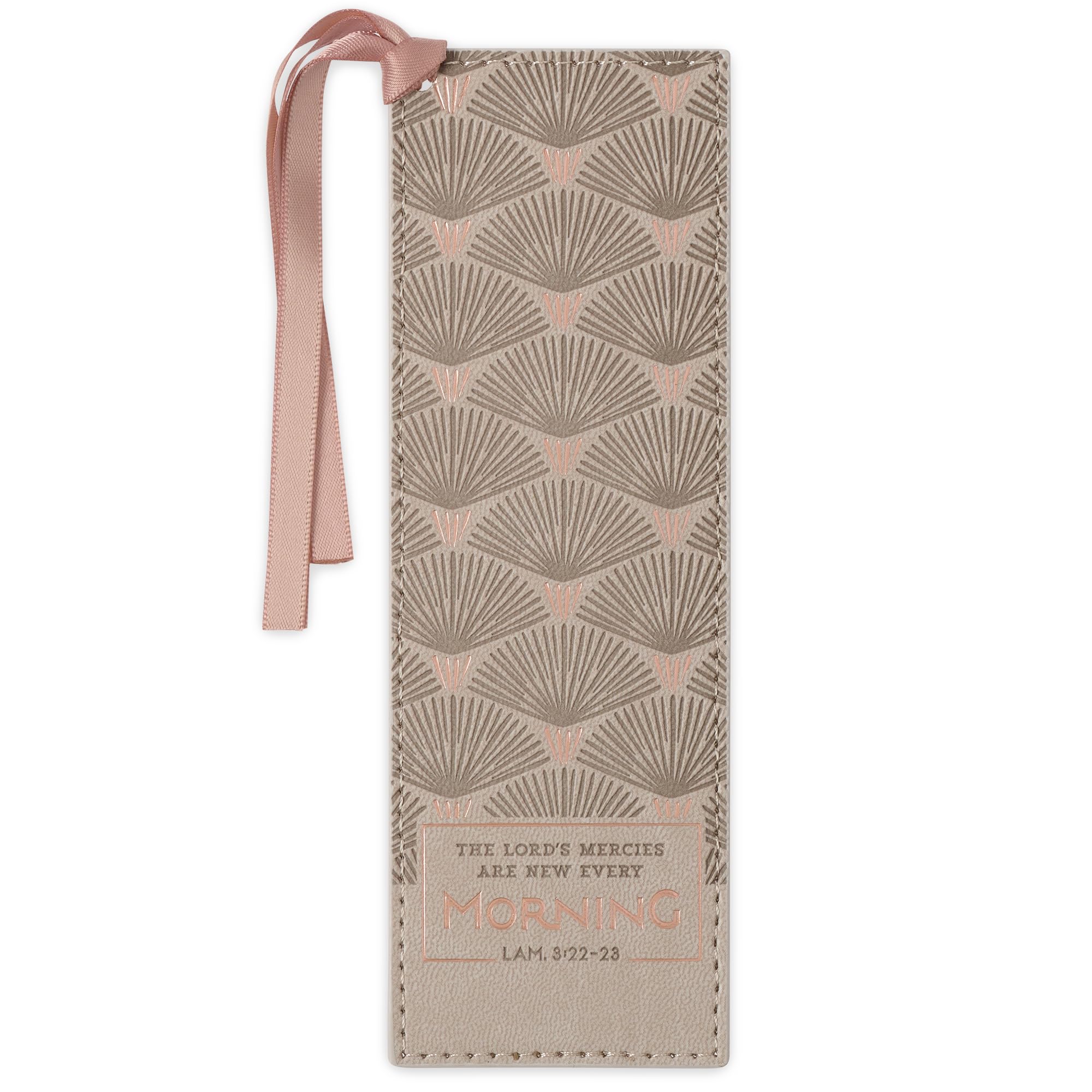 Christian Art Gifts Faux Leather Bookmark: Mercies are New Every Morning