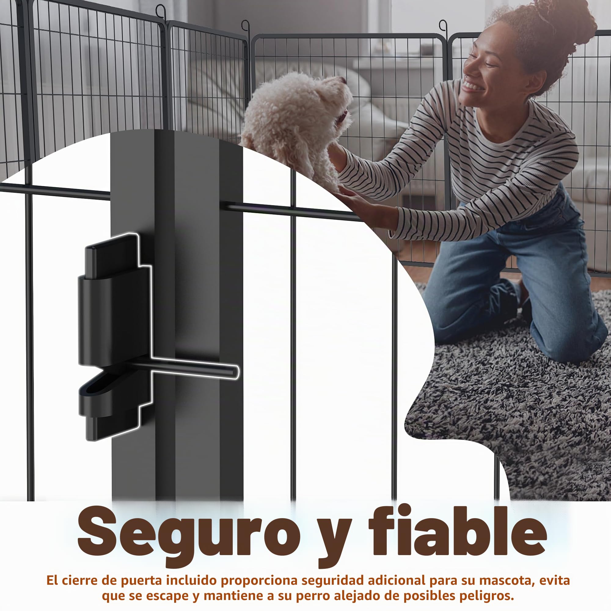 Froadp 16-TLG - Valla para cachorros con puerta (65 x 80 cm), parque para perros
