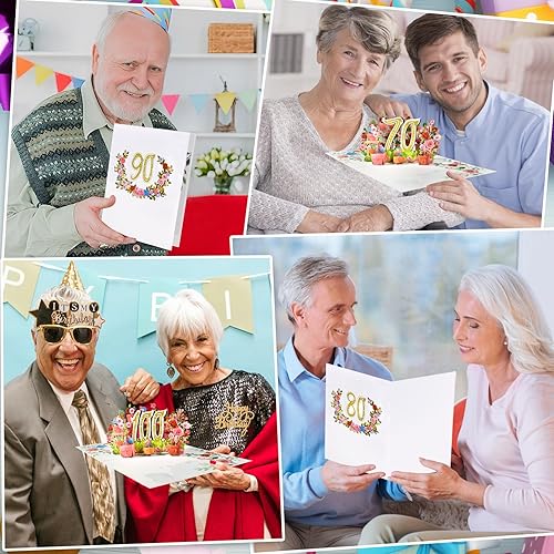 Vista 16 de GREETING ART Tarjeta de cumpleaños número 85 para mamá papá, tarjeta de cumpleaños de 85 años, regalo para amigos, papá, mamá, marido, esposa