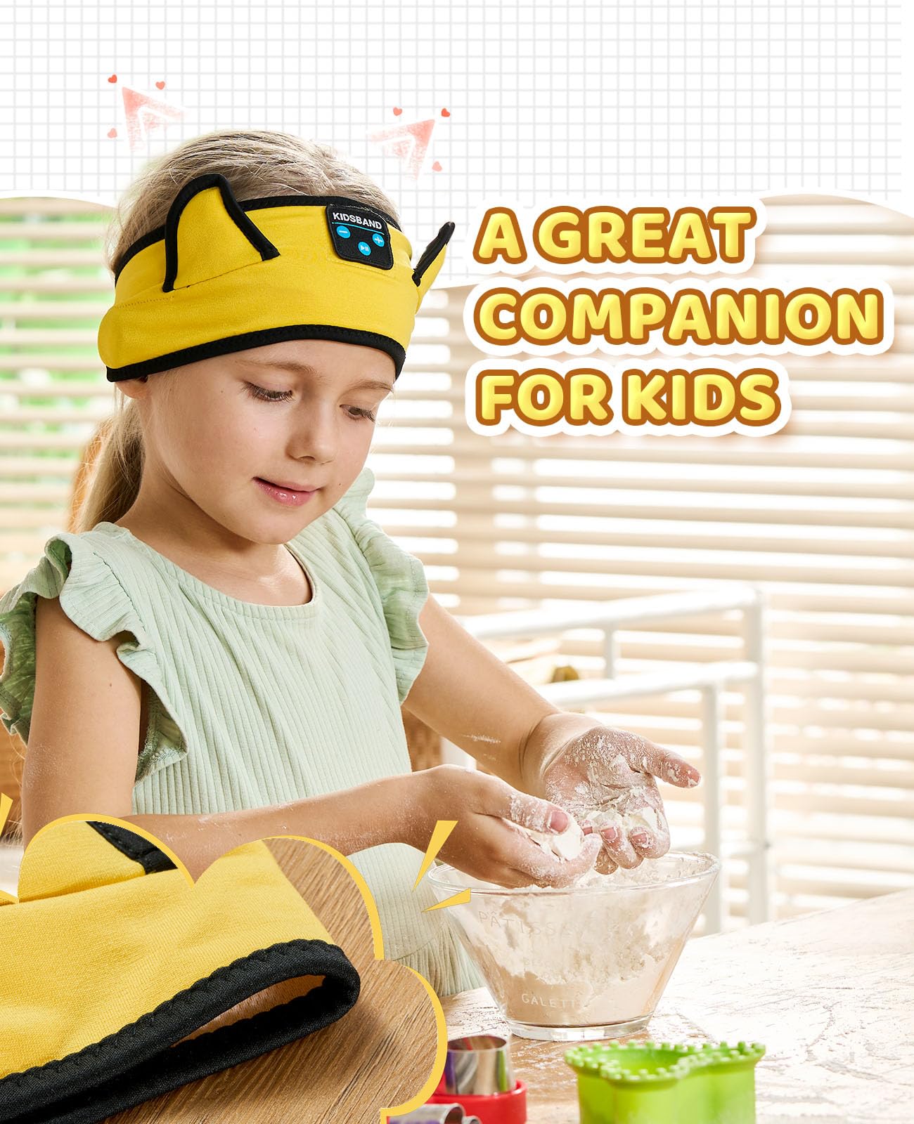 Diadema de auriculares para niños pequeños, bebés y niños, reproducción inalámbrica con Bluetooth, conector de 3,5 mm, ajuste cómodo, sin presión en las orejas, volumen seguro limitado, ajustable para