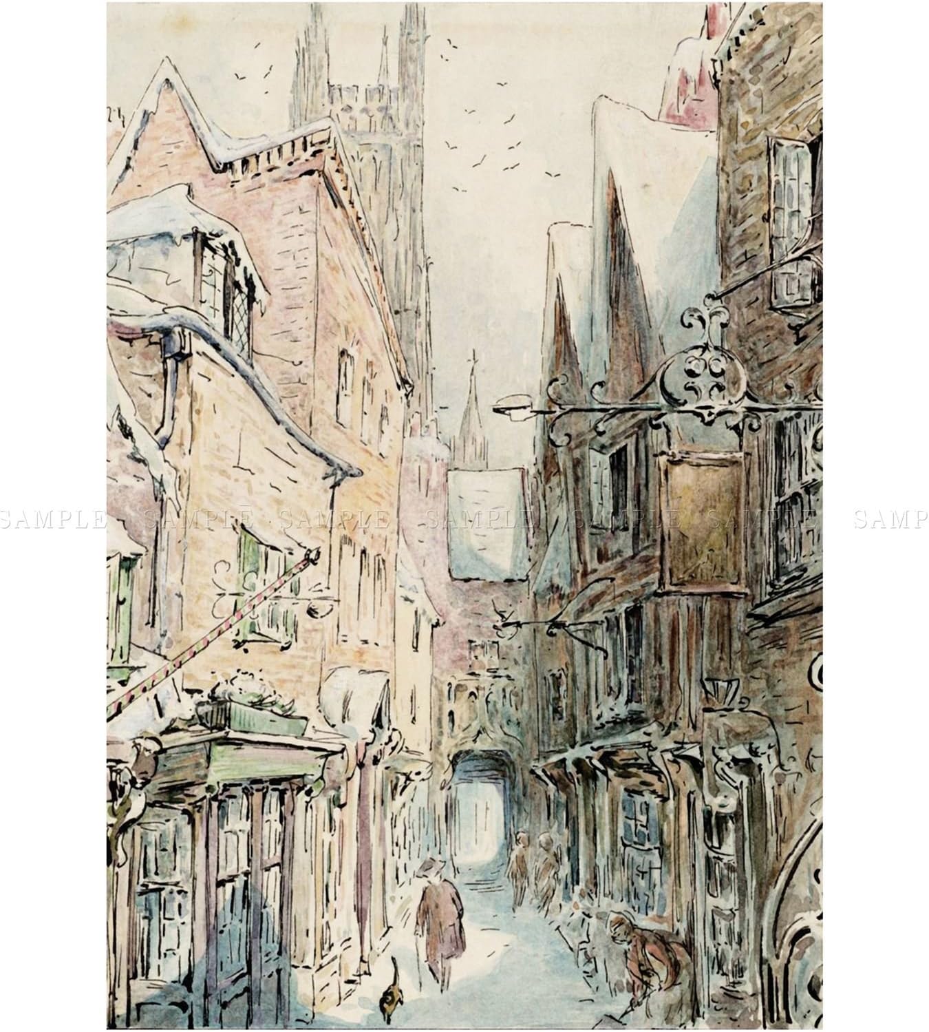 Wee Blue Coo Helen Beatrix Potter The Tailor And Simpkin Set Out Shop Wall Art Print