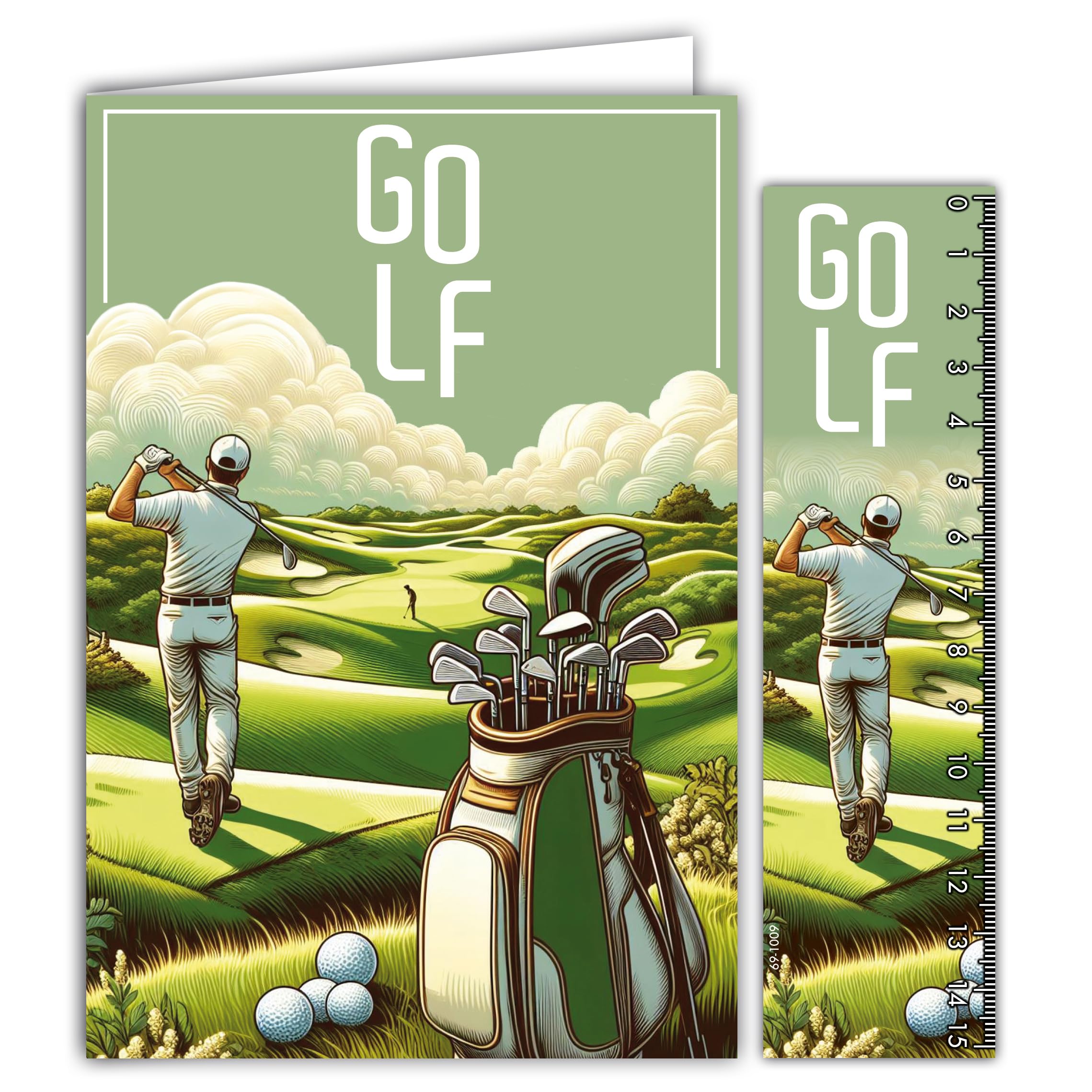 AFIE 69-1009 Golf Card with Envelope 12 x 17.5 cm for Sporty Golfer, Golfer, Championship or Supporter – Passion Sports Collection of the Olympic Games – Made in France