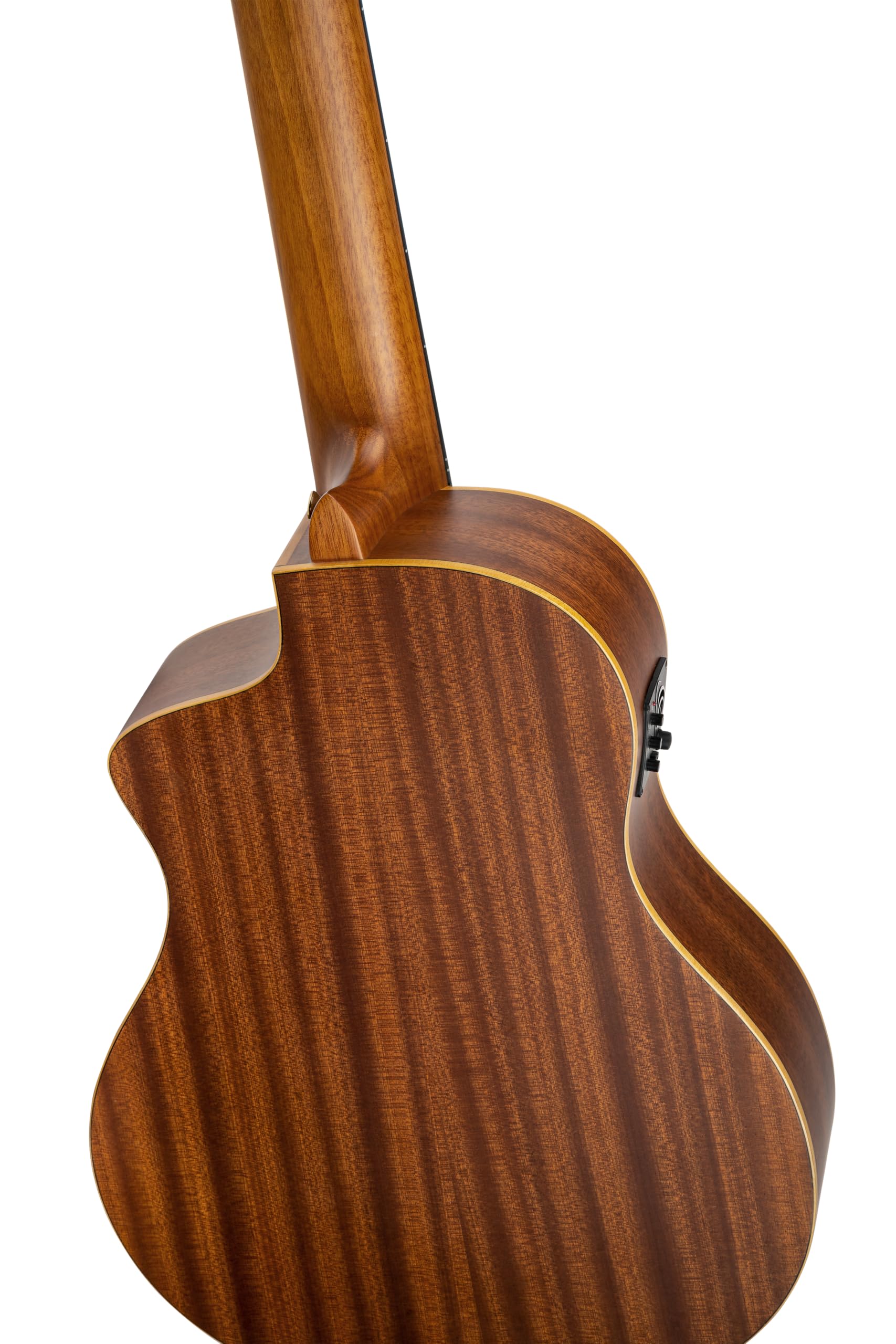 Ortega Guitars Family Series Pro - Guitarra de concierto de 7 cuerdas, electroacústica, abeto y sapele con acabado satinado, color natural, incluye funda (RCE133-7)