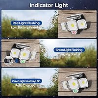 Vista 4 de CINOTON Luces solares con sensor de movimiento para exteriores, luces de seguridad LED con 3 modos y control remoto, IP65 impermeables, alimentadas