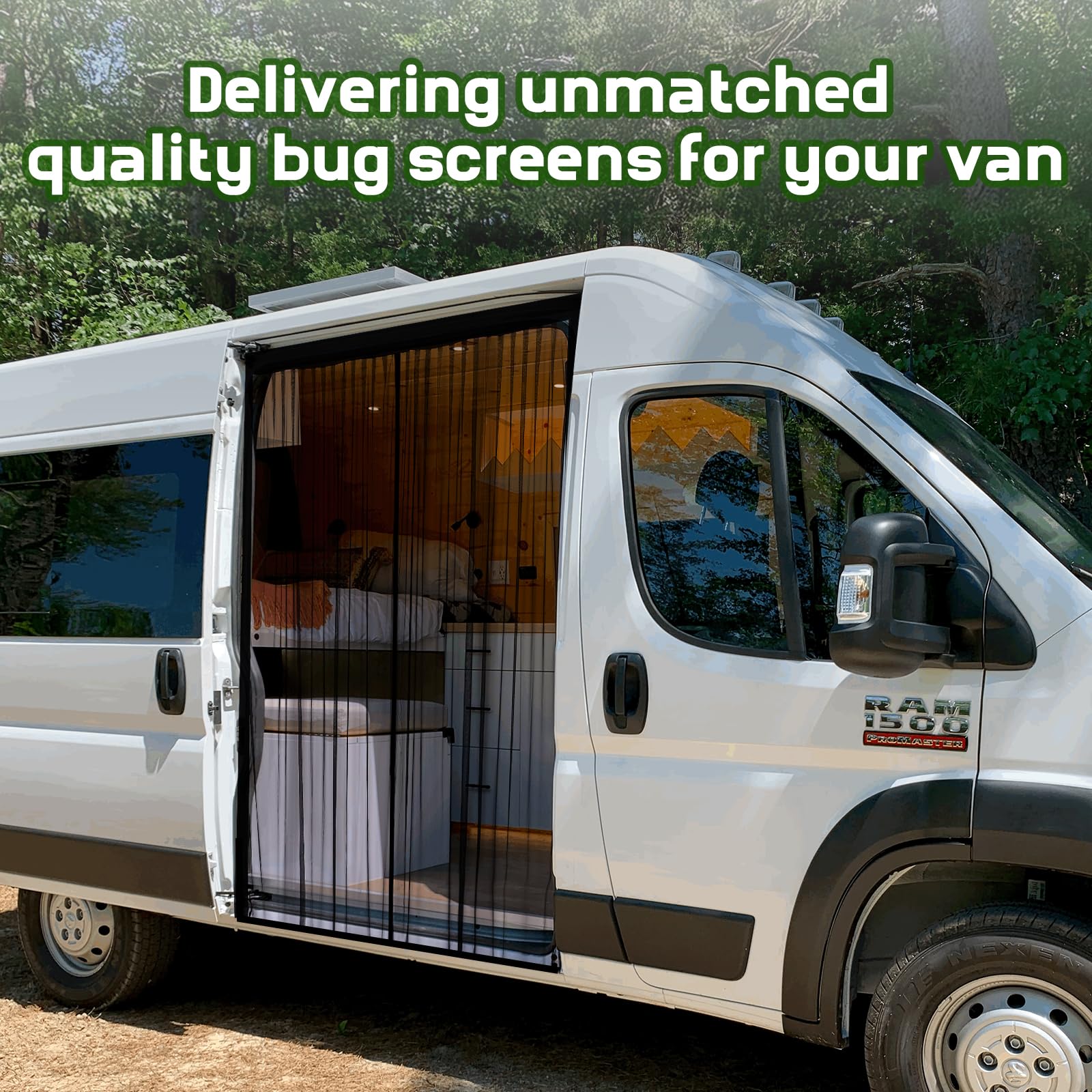 YGYQZ Magnetischer Van Insektenschutz, Universelles Moskitonetz, Magnetischer Mittelverschluss für Wohnmobile, Seiten/Hecktür Camping Belüftungsnetz, 210x150cm