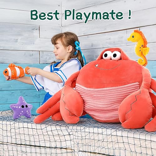 Vista 159 de Juego de 7 juguetes de peluche de dragón verde gigante de 21.7 pulgadas, animal de peluche con 4 bebés y 2 huevos, dinosaurios de peluche para niños