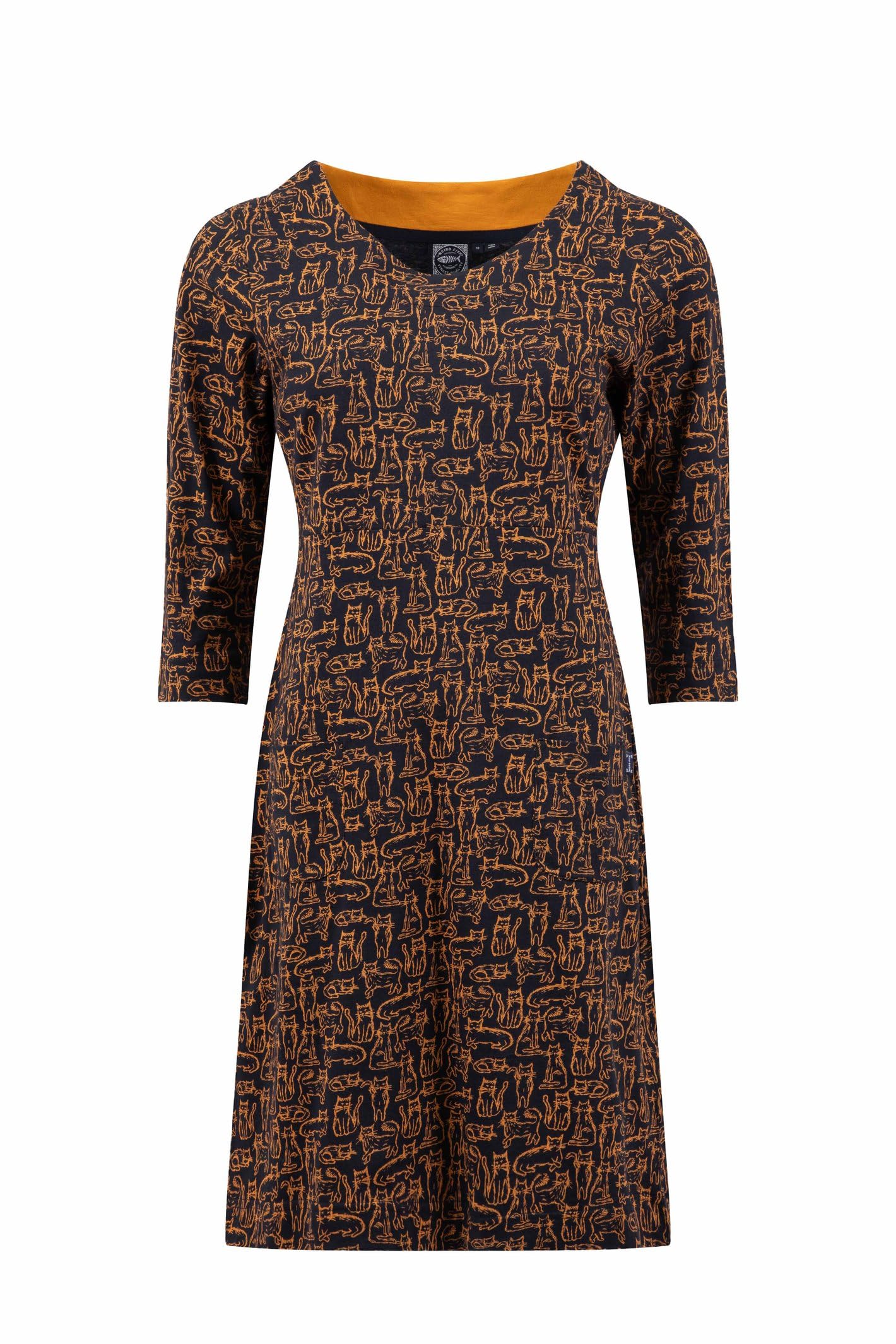Weird Fish Starshine Printed Jersey Dress - Midnight - Size 12