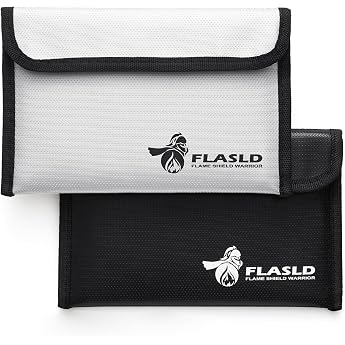 Pack of 2 Fireproof Bag Small Fireproof Money Bag 13 x 20 cm 1371  C Fireproof Wallet Cash Protection Bag - Waterproof Safe Bag for Valuables/Documents/Money/Passport/Bank File