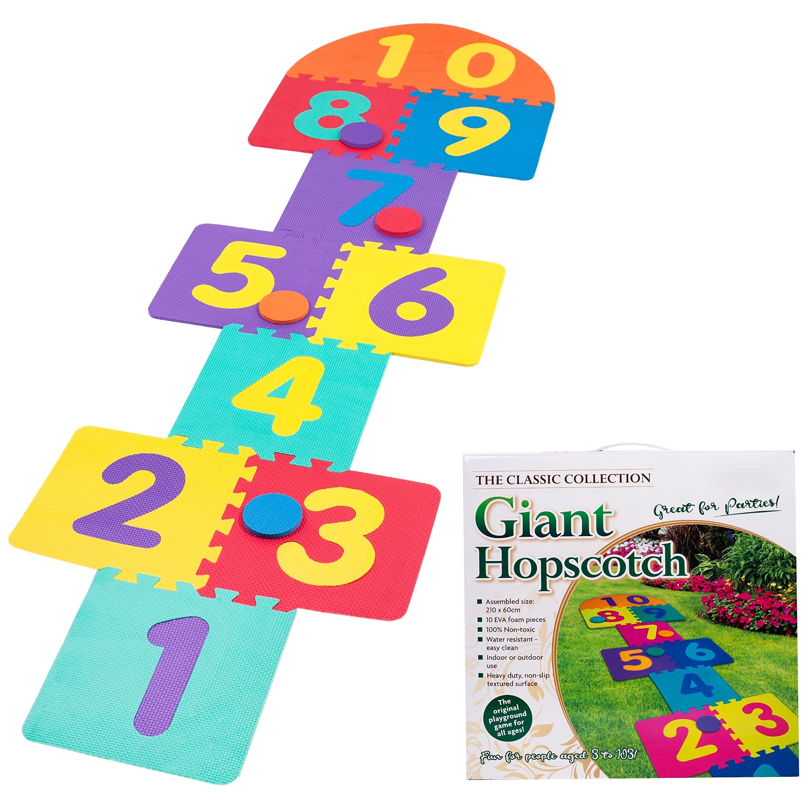 Buy ADEPTNA Heavy Duty Giant EVA Foam Hopscotch - Family Garden Games – The  Original Playground game for all ages Online at desertcartINDIA