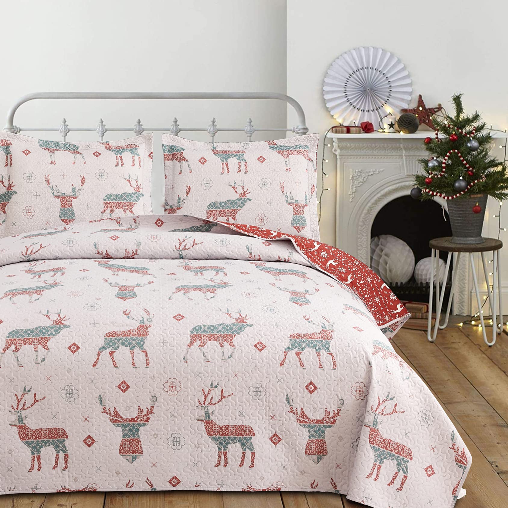Likiyol Juego De Ropa De Cama Reversible De 3 Piezas Con