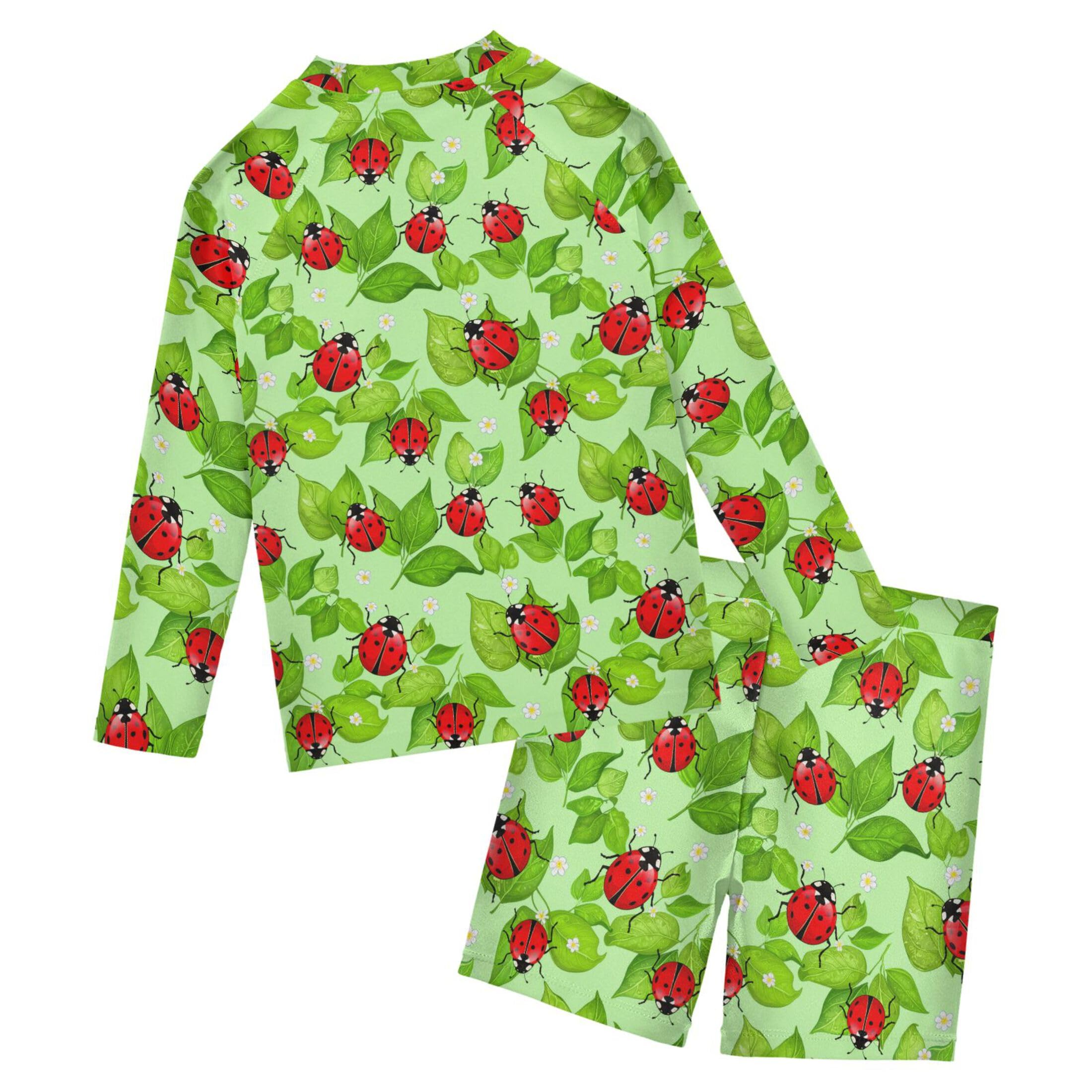 Ladybug Leaves Baby Boys' Toddler Long Sleeved Rashguard Swim Bathing Suit Set B0404608