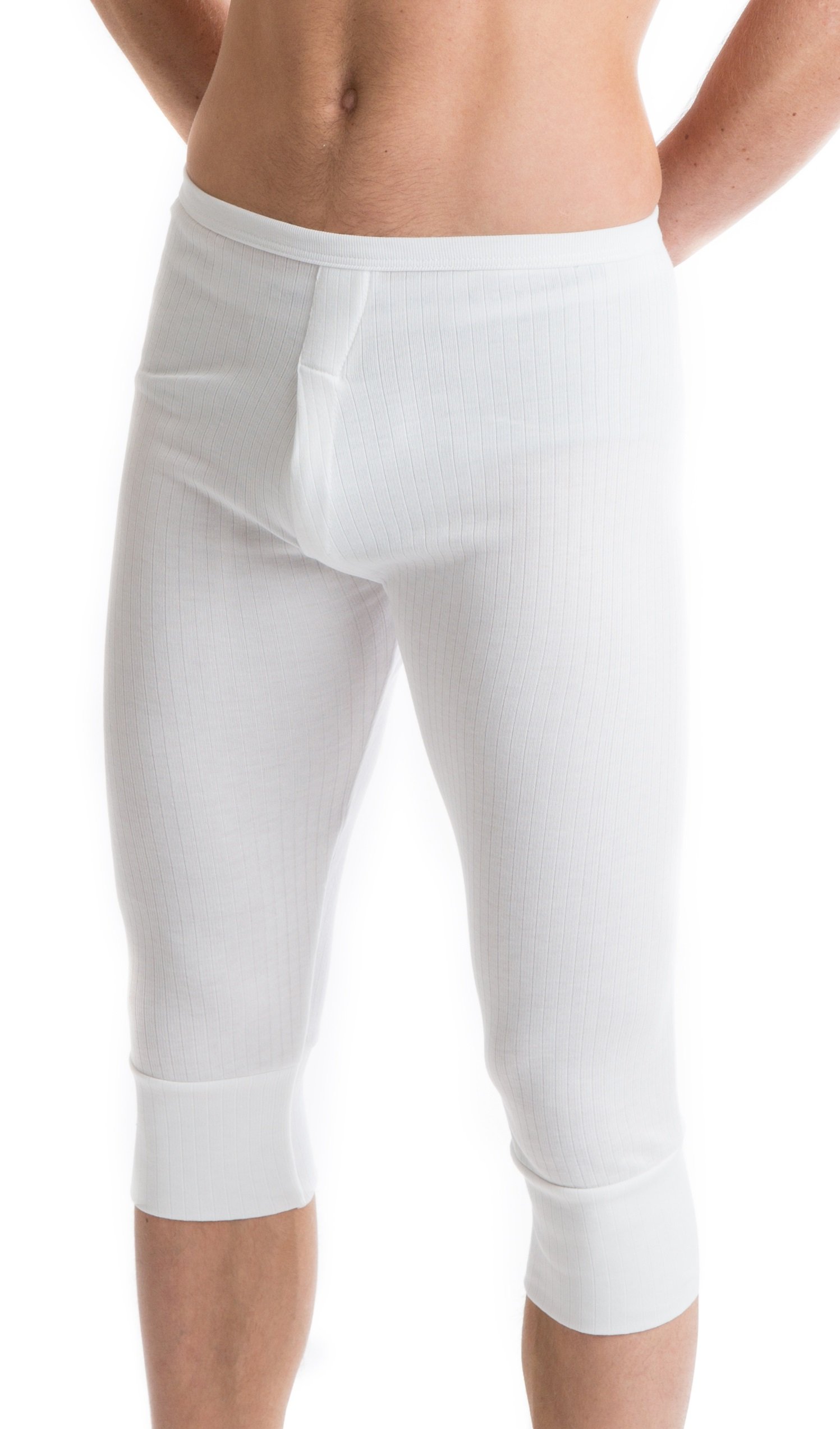 Octave Men's White Octave® British Made Thermal Three-Quarter Length Long John (Extra Warm) - Size Small, Colour
