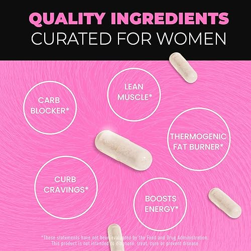 Miniatura 7 de Almohadillas para quemador de grasa para mujeres suplemento termogénico, potenciador de metabolismo y supresor del apetito, diseñado para una