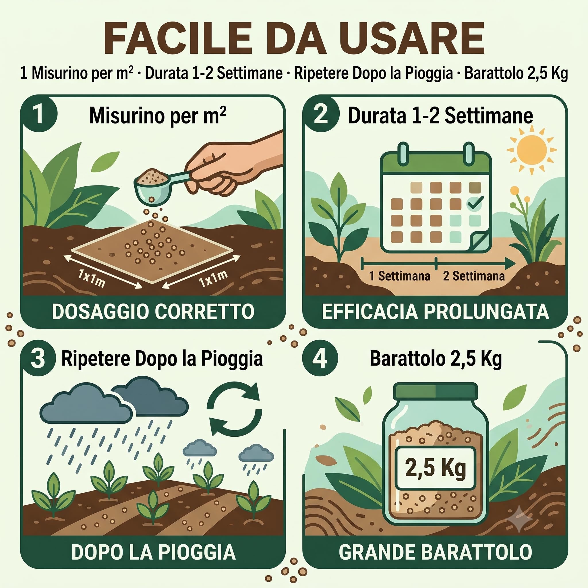 Lemag Disabituante Cinghiali Granulare 2,5 Kg – Repellente Granuli per Allontanare i Cinghiali da Giardini Campi e Aiuole – Non Uccide gli Animali – Previene il Ritorno – per Uso Esterno