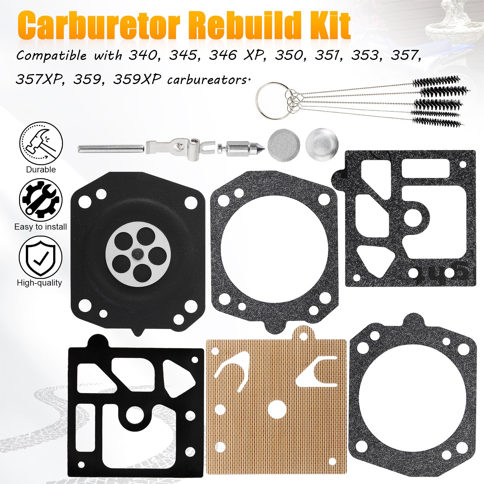 Kit Membrana Carburatore Walbro Poulan Sears 285 305 335 336 365 2700 2800 3000 3100 3300 3350 3500 3600 Chainsaw Walbro Hda49 Carb Kit Di 26149 Dahua Full Color - Foto 2