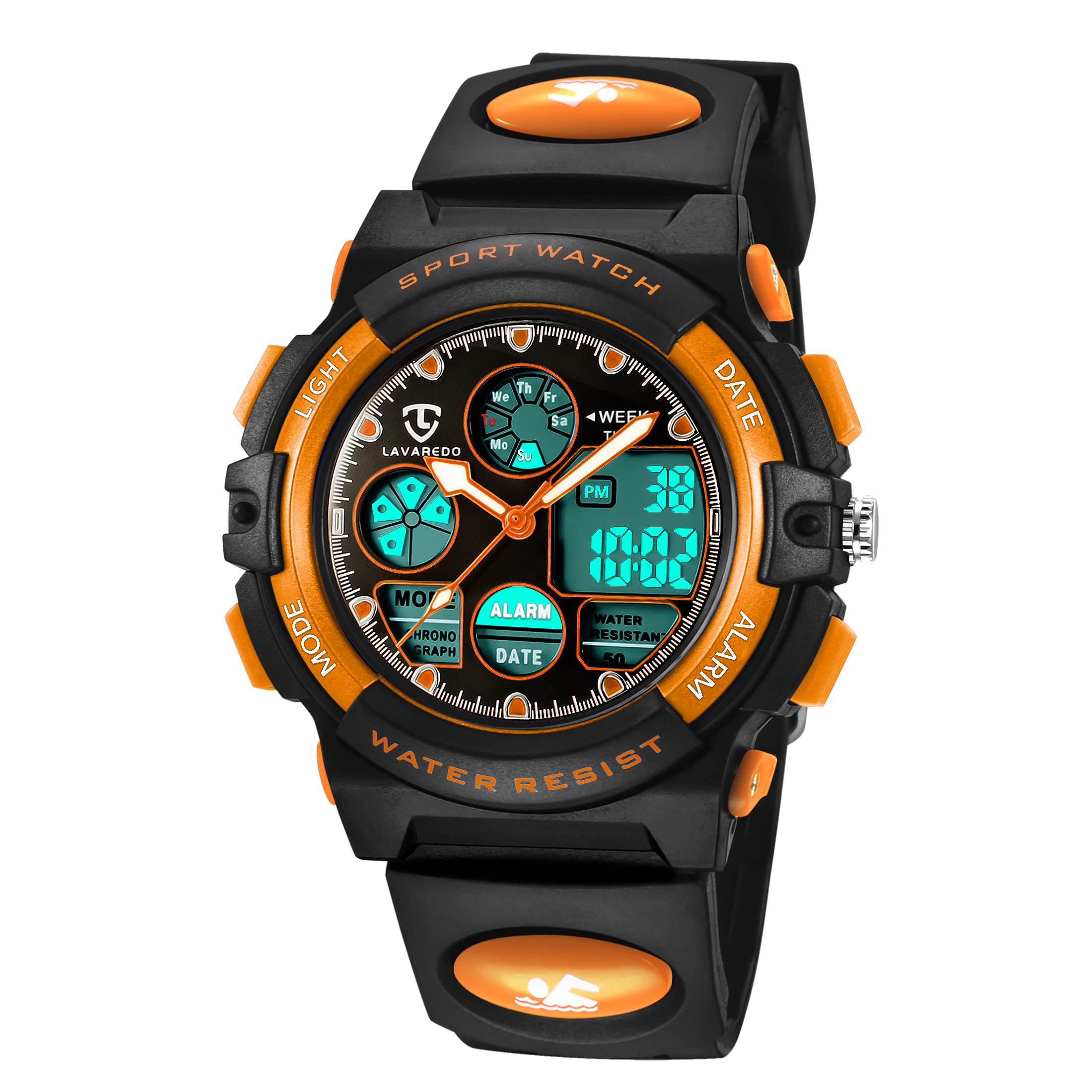 aswan watch Reloj Deportivos para Niños y Niña Resistente al Agua Digital Analógico Militares Impermeable Relojes Niño