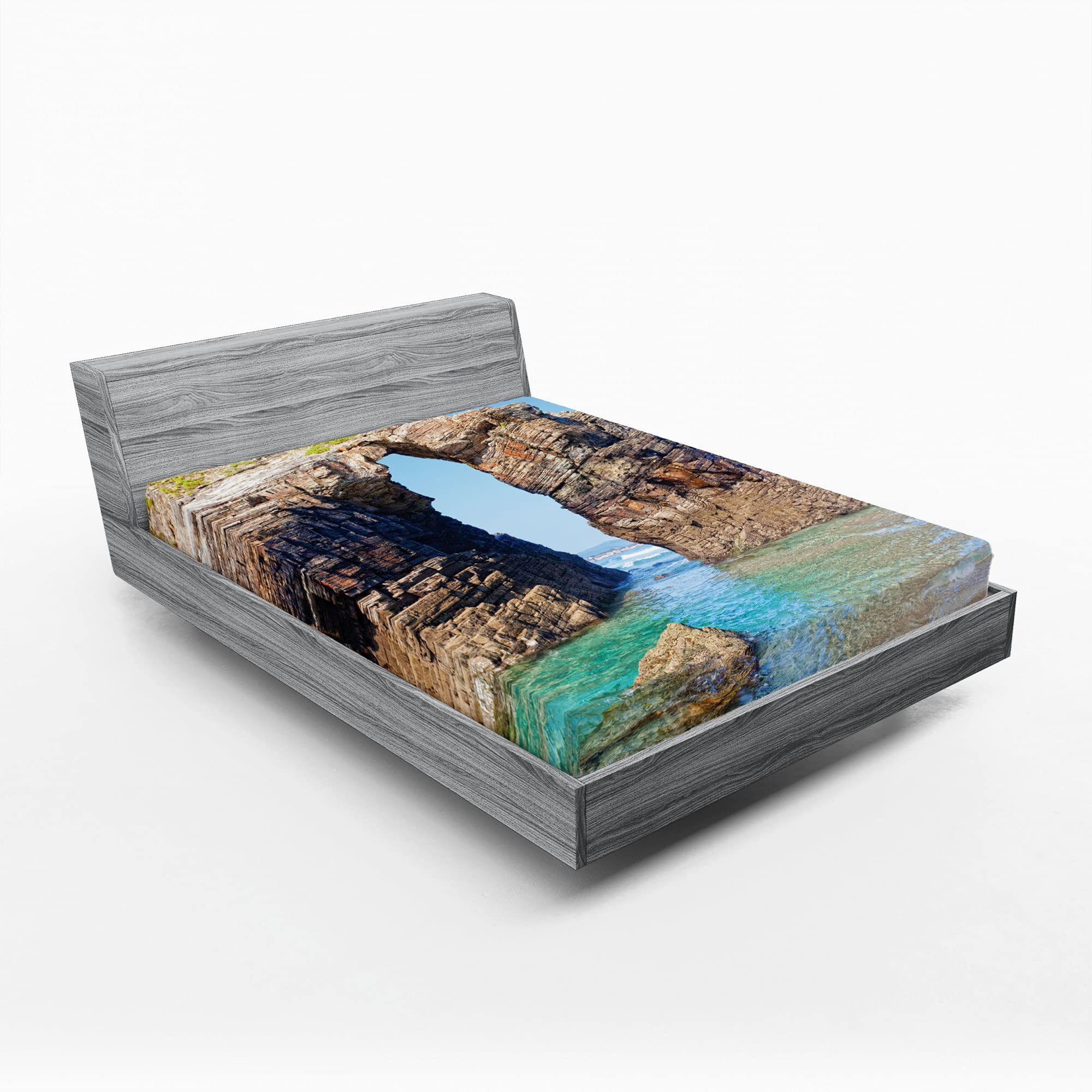 ABAKUHAUS Oceano Lenzuolo con Angoli, Pesci Tropicali e