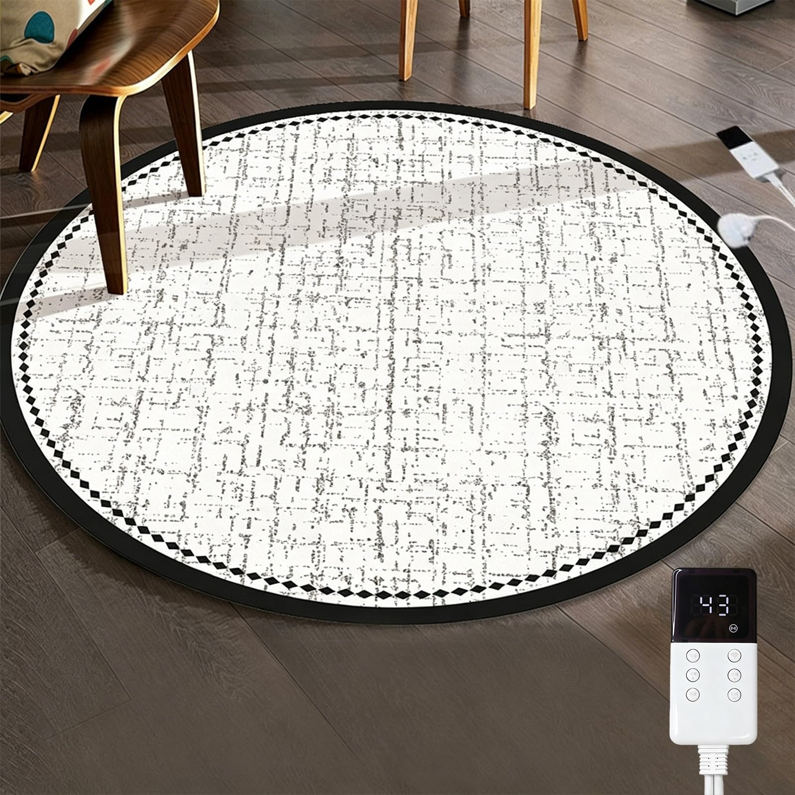 Alfombra eléctrica calefactable, calentador de pies portátil para debajo del escritorio