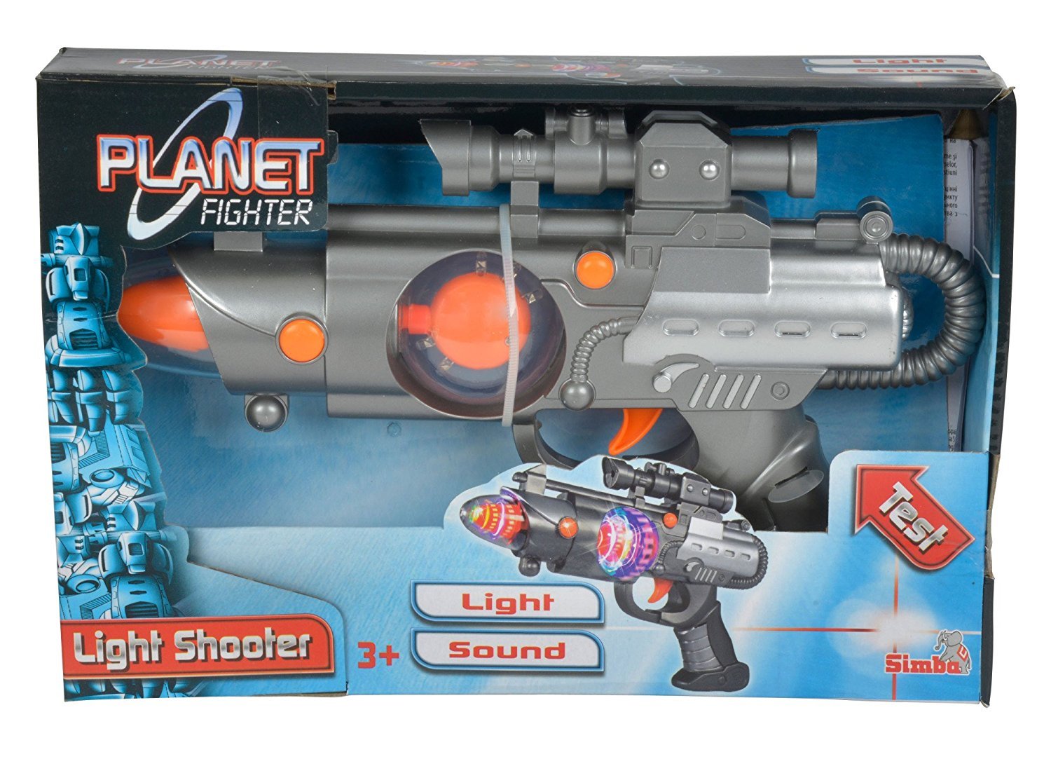 Simba Toys 108046571 - Planet Fighter Light Shooter Pistola Con Luci [Importato Da Germania] (Modelli Assortiti) - 4