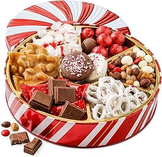BONNIE AND POP Christmas Gift Basket - Holiday Gifts Prime Delivery - Chocolate & Nut Gift Box, Assortment Tray - Birthday, Sympathy, Get Well, Men, Women & Families