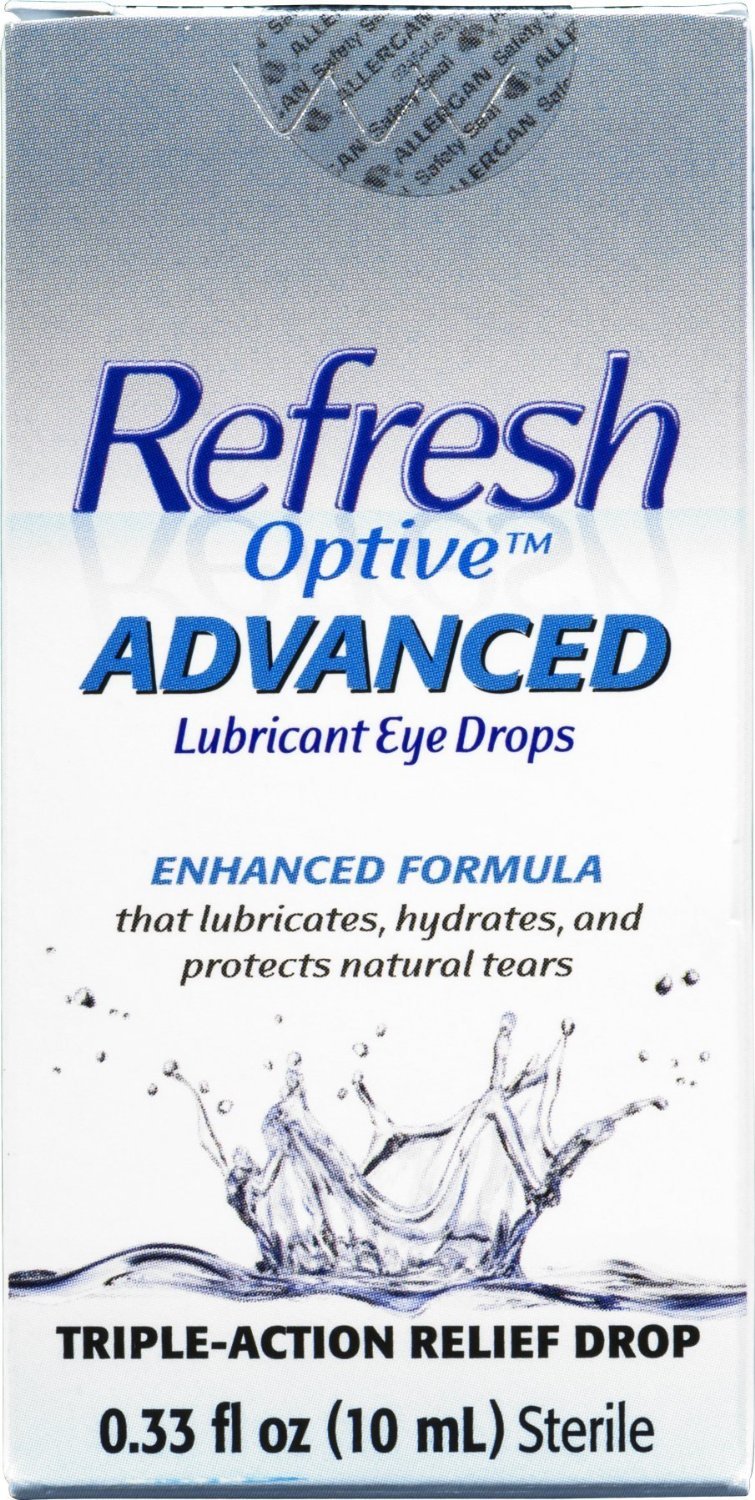 Optive Advanced Lubricant Eye Drops 0.33 OZ (Pack of 3)