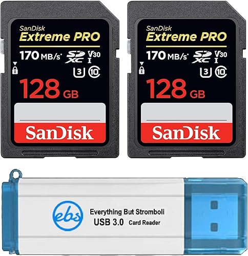 Miniatura 1 de SanDisk 128GB SDXC SD Extreme Pro Tarjeta de memoria (paquete doble) Bundle funciona con Nikon D3500, D7500, D5600 Cámara digital DSLR 4K V30 U3