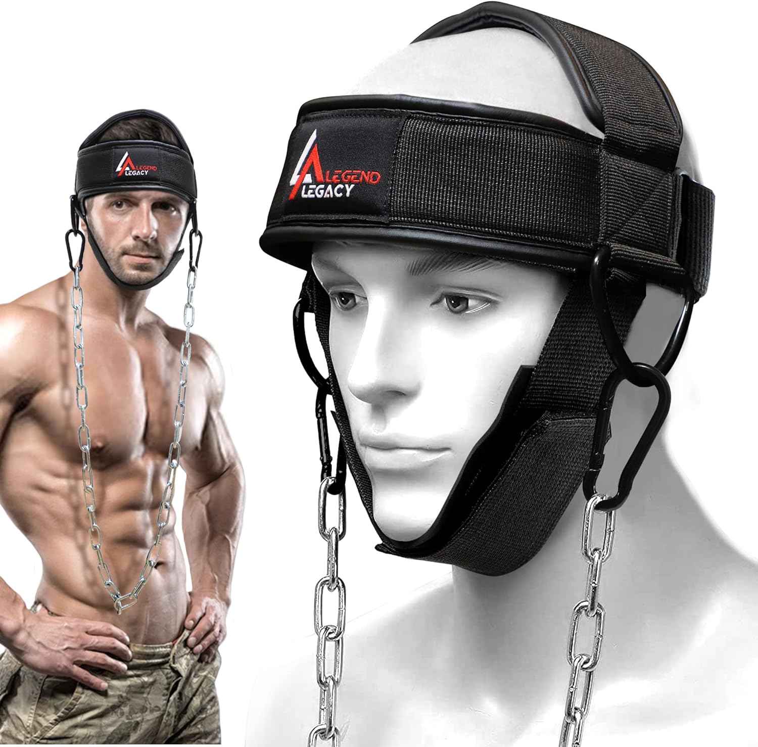 Neck Harness for Weight Training Neck Exerciser with 36" HeavyDuty