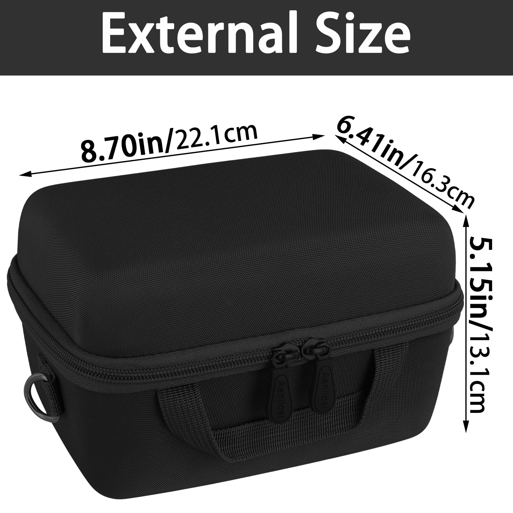 Aenllosi Custodia Dura di Stoccaggio Compatibile con i Fujifilm INSTAX WIDE 400 Fotocamera,Fujifilm Fotocamera Istantanea Analogica Borsa,Nero.(Solo Custodia)