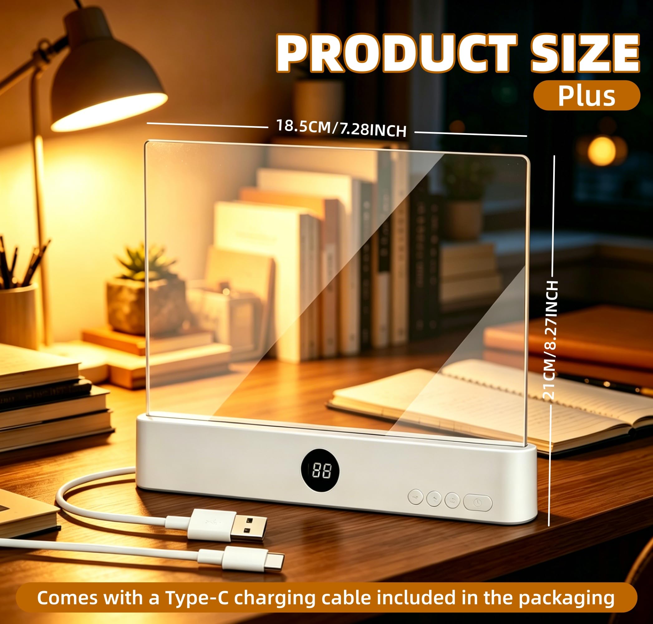 Luz Plana para Libros, Inteligente Luces de Lectura LED con Cronómetro y Luces de 3 colores, Recargable Smart LED Book Light Brillo Ajustable Para Leer en la Cama por la Noche