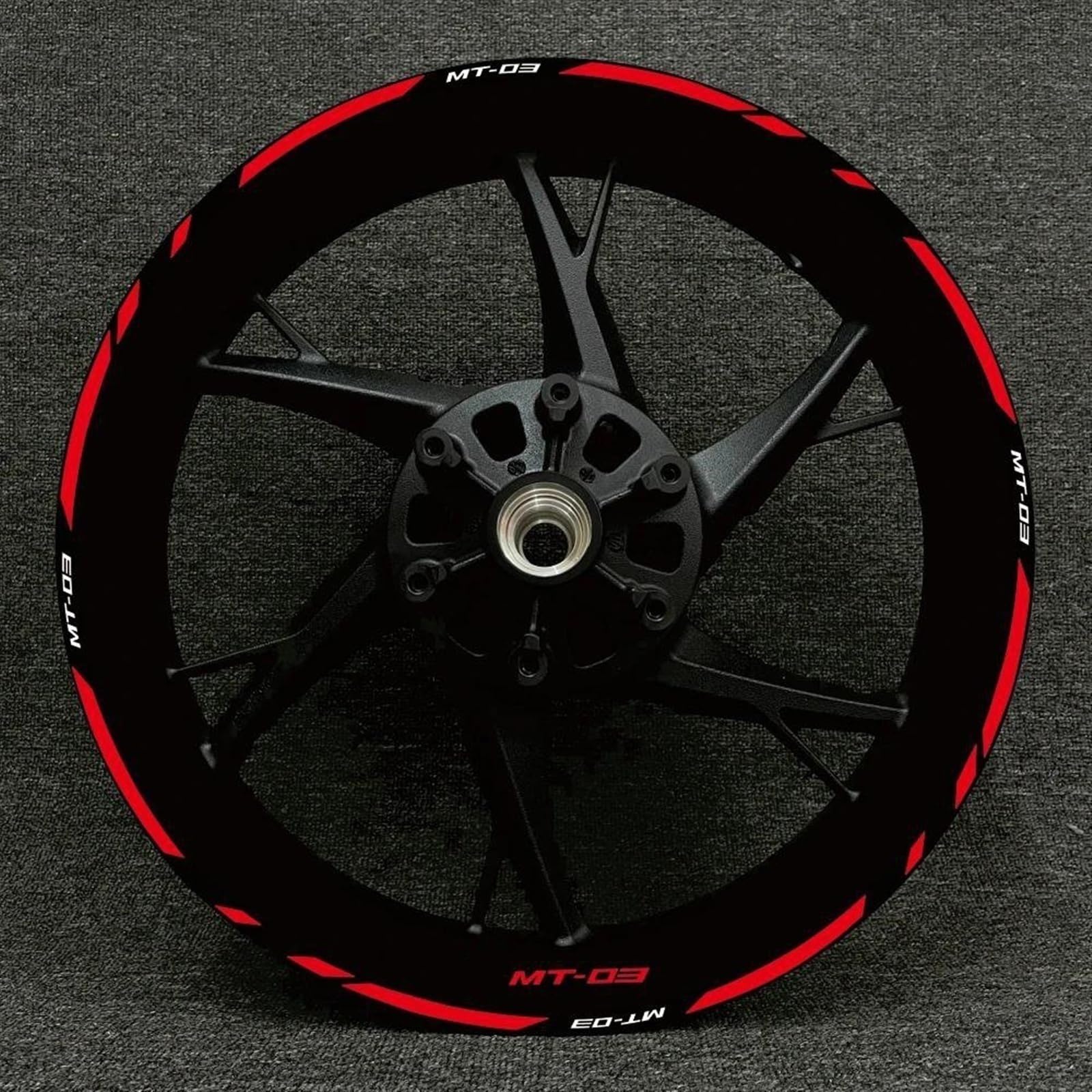 Stickers Motorcycle Reflective Rim Stripe Stickers Edge 1 Set for Yamaha MT-03 MT 03 Mt03(Style 21)
