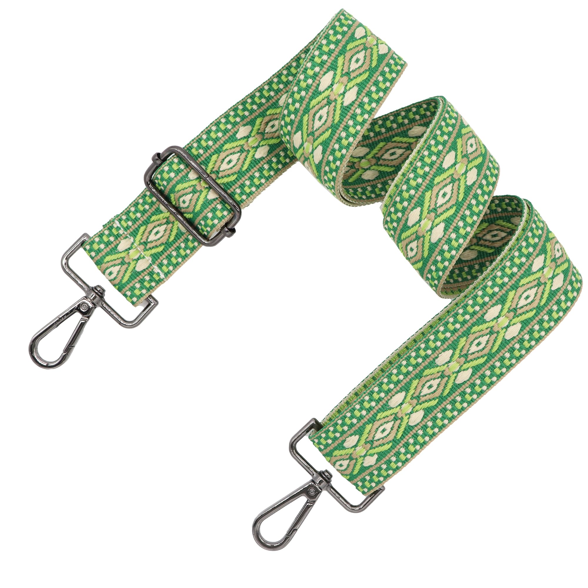 LEMEDE Purse Strap Adjustable Replacement Crossbody Bag Straps Retro Jacquard Embroidery Shoulder Straps for Shoulder Bag