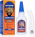 Super Glue Clear 30 g(1.06 oz.), Strong Fast Drying Waterproof Liquid Adhesive for Plastic, Metal, Wood, Rubber, Ceramic, Leather Repair,Rhinestone Jewelry, DIY Crafts