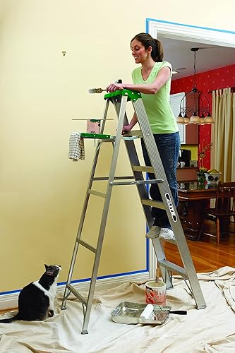 Miniatura 6 de LITE Escalera de aluminio de 6 pies, capacidad de 225 libras, tipo II, LP-2211-06