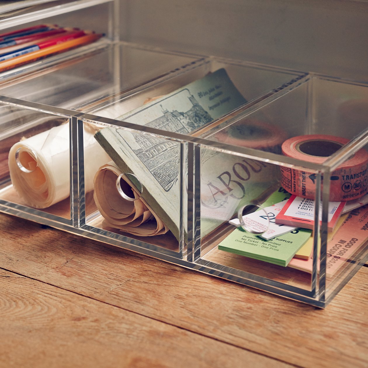 Muji Acrylic Stackable 2 Row Drawer 17 5 Cm Width X 13 Cm Depth X 9 5 Cm Height Home Kitchen Storage Organisation