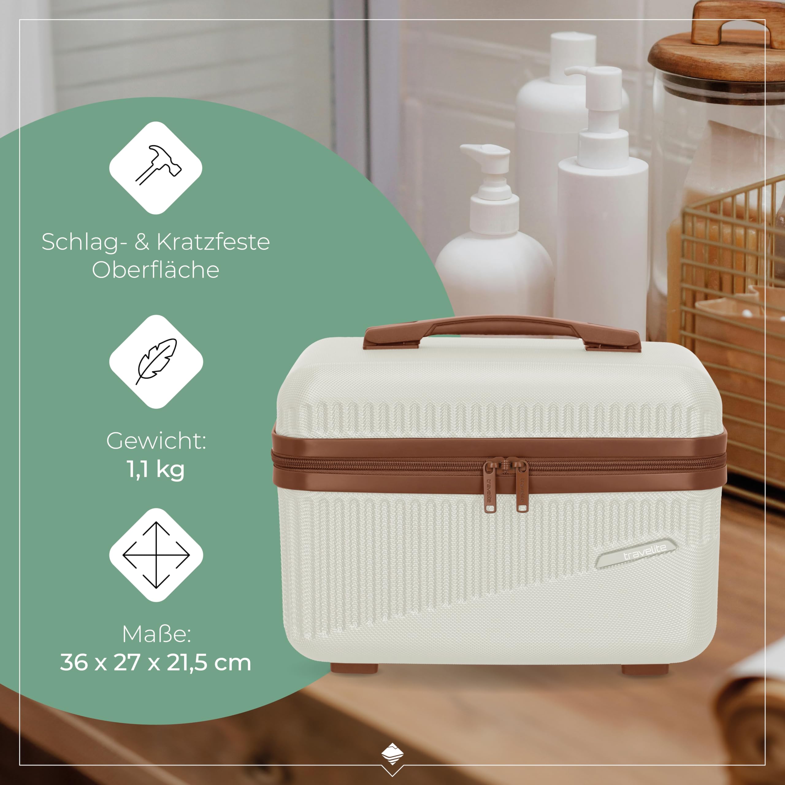 Travelite Beautycase Hartschale Handgepäck Bali Kosmetikkoffer 36 cm 17 Liter