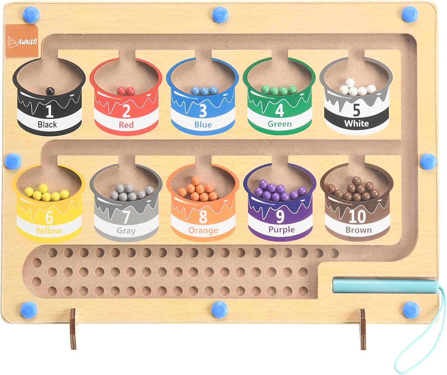 Magnetic Numbers Maze Toy – Eco-Friendly Material – Color Maze Sorting Game Toy – Educational Fine Maze Motor Skills Toys – Suitable for Boys and Girls – Multicolor (10 x 0.98 x 8 inches)