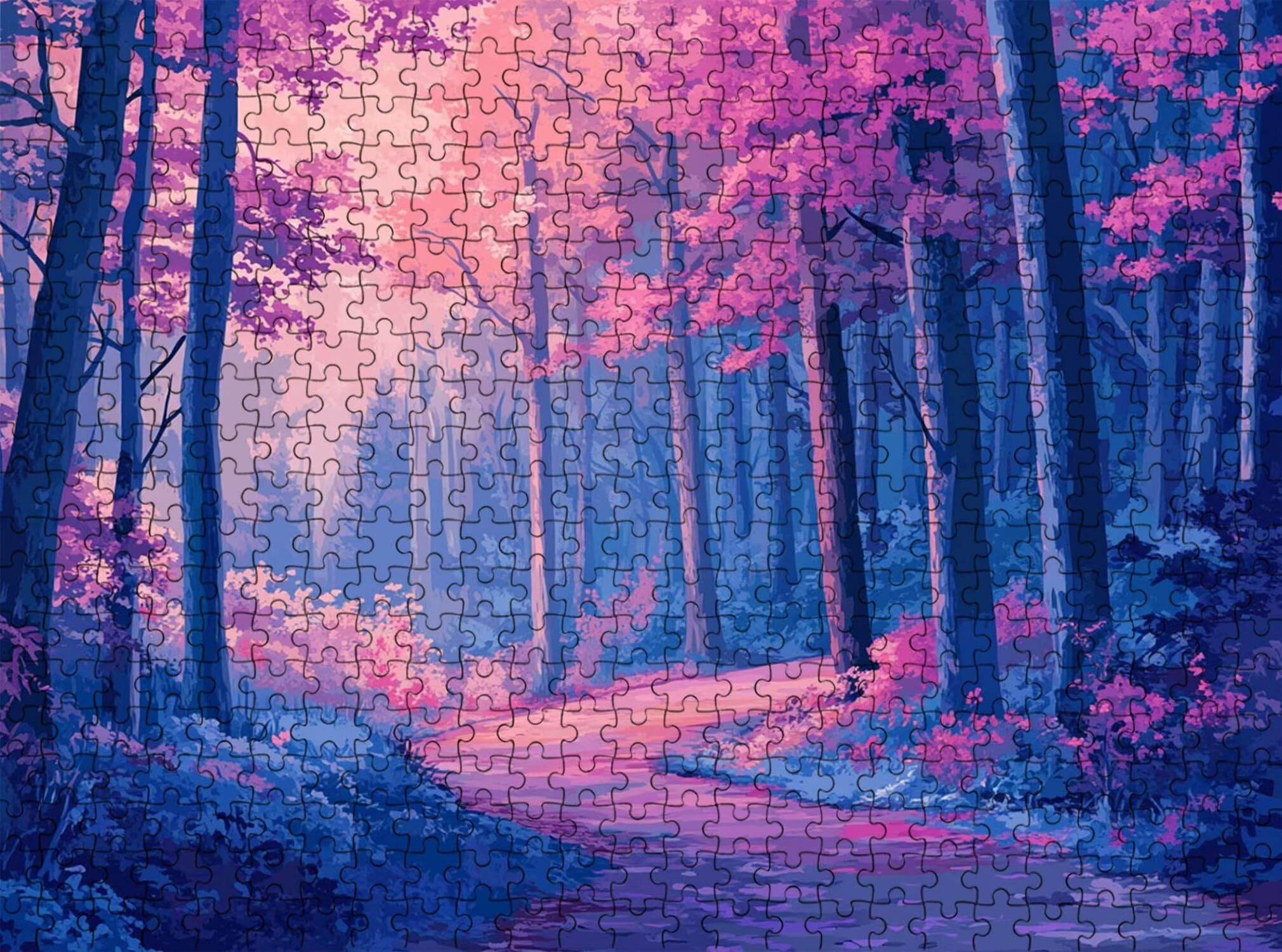 Cartone animato foresta Puzzle 1500 Pezzi per Adulti, Puzzle in Legno - Collezione Classica con Poster Incluso - Sfida di Concentrazione e Passatempo Antistress, Gioco per Famiglia, 87 x 57 cm f0-550