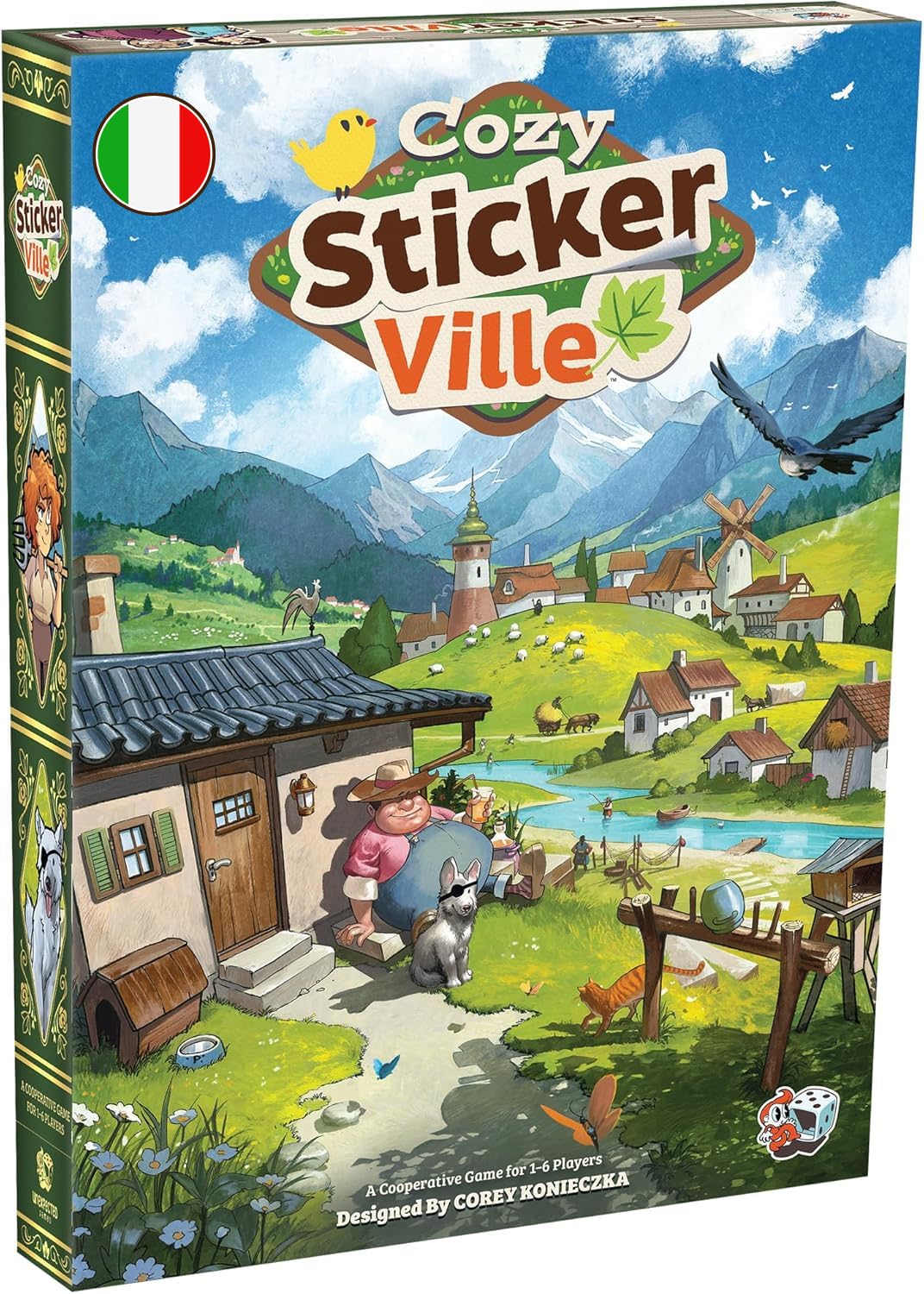 Asmodee – COZY STICKERVILLE – Gioco da Tavolo Collaborativo | Gioco da Tavola Legacy e Narrativo Ideale per Famiglie e Amici – 1-6 Giocatori – 8+ Anni – 30-60 Minuti – Edizione Italiana
