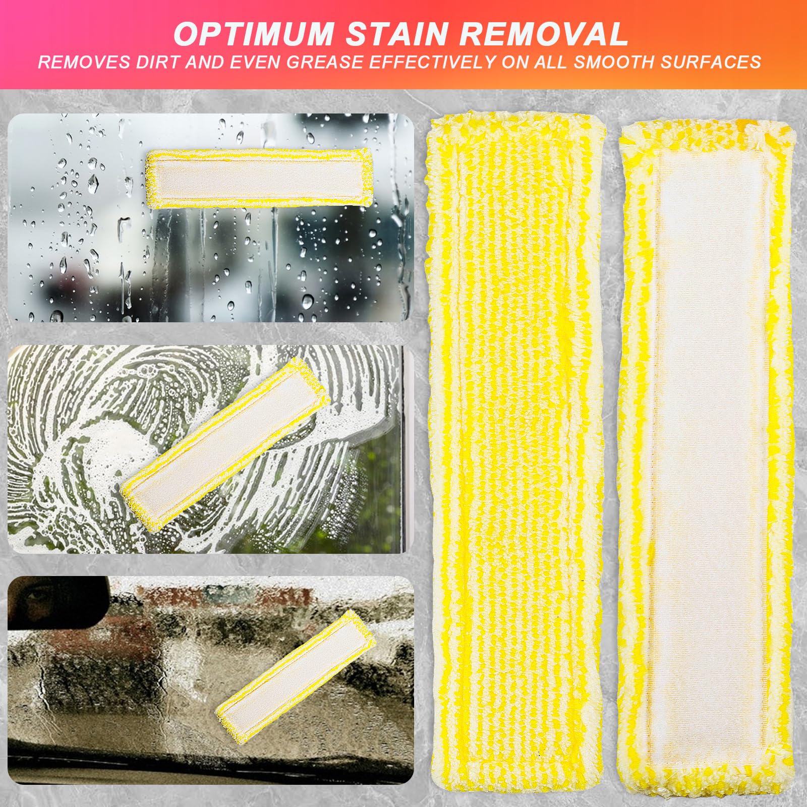 6 Pcs Chiffons de Nettoyage en Microfibre pour Karcher Bonnette Microfibre Lingette pour Lave Vitre Karcher WV2 WV5 WV6 Plus Premium pour Nettoyeur Vitre Aspirateur de Fenêtre Accessoires