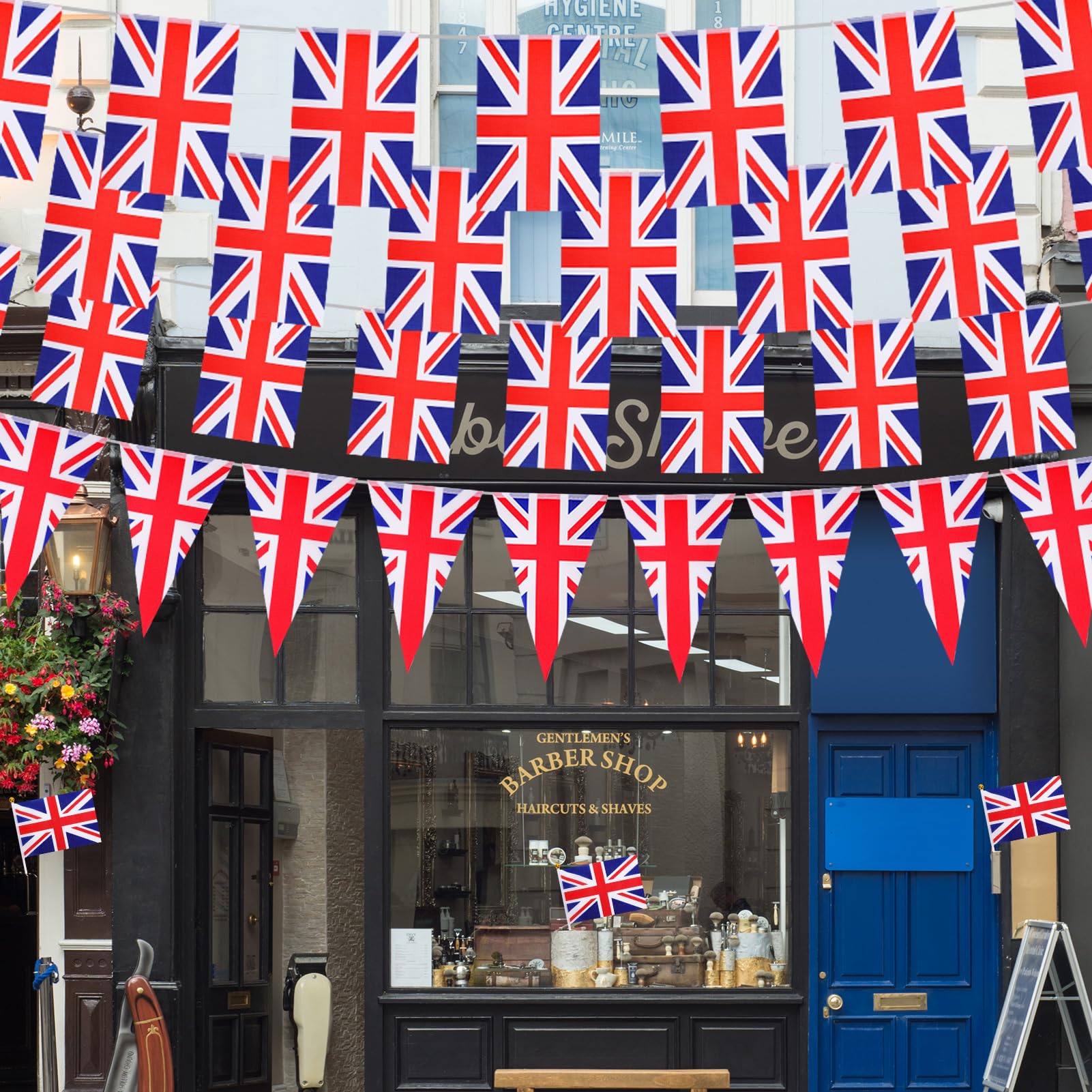 HOWAF Union Jack Bunting British Flag UK Bunting, Union Jack Flags Pennant VE Day Banners - Image 4