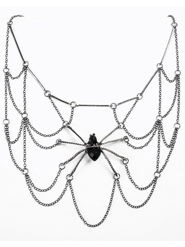 国内で当店のみ CFIERCE - Spiderweb Necklace Spider Web Necklace , Web Necklace , Spider Lover