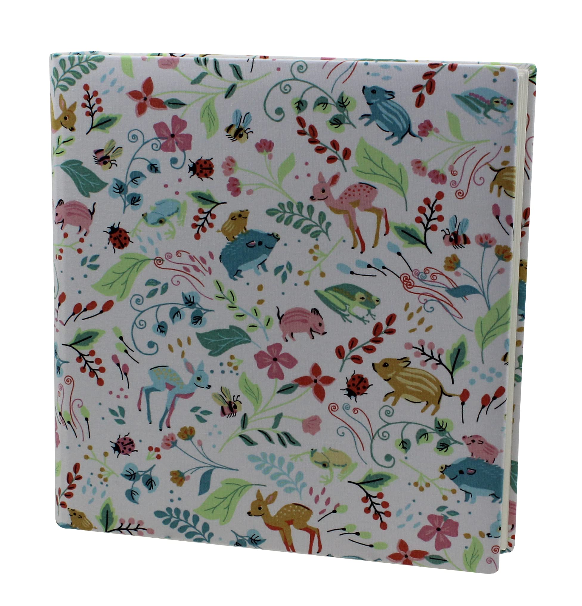 Álbum de fotos infantil clásico Forest con cubierta de tela de algodón brillante
