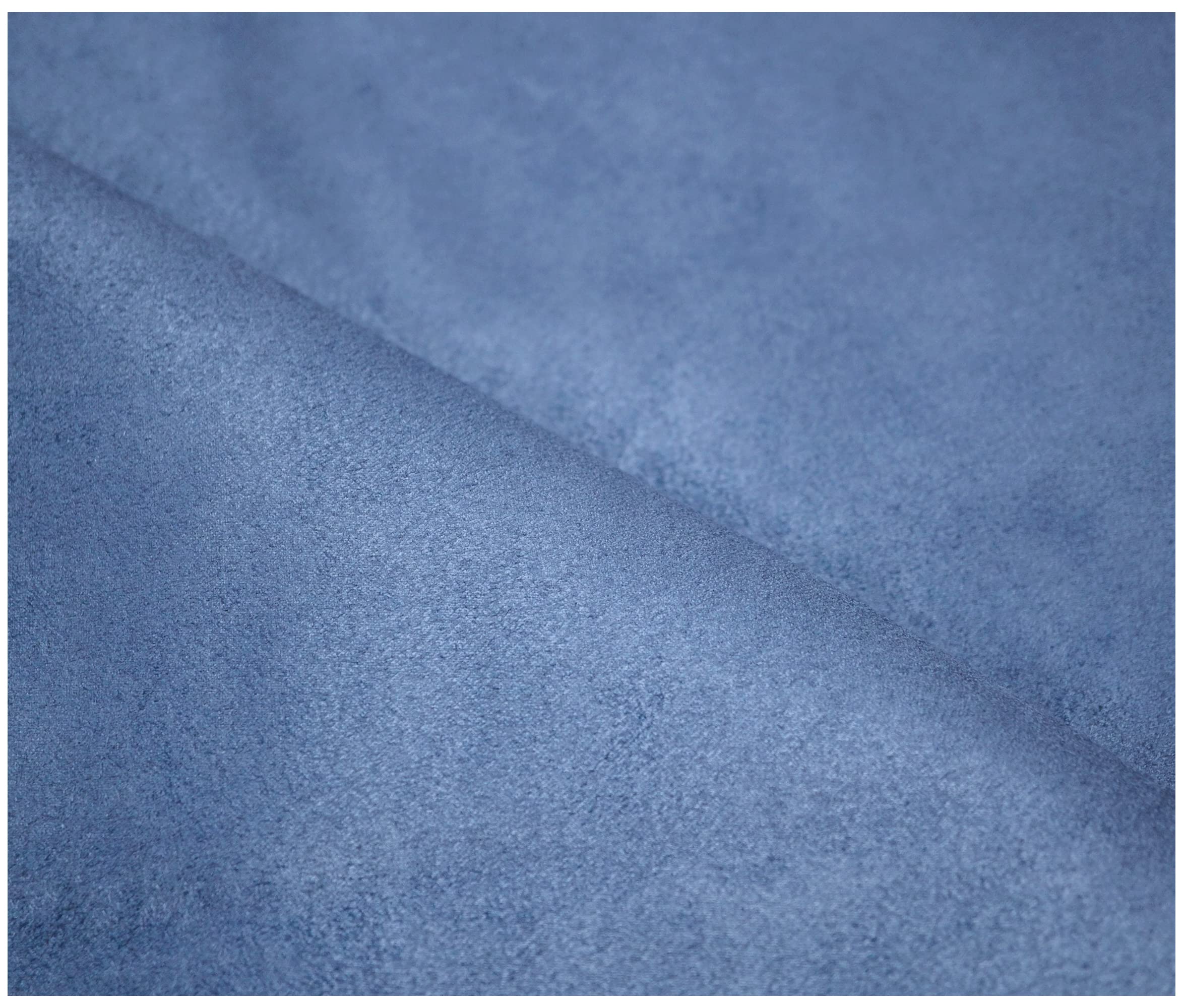Faux Suede Soft Touch Leatherette Upholstery Fabric for Furnishings Cushions Curtain (300 x 150cm (3 Metre), Cornflower Blue)